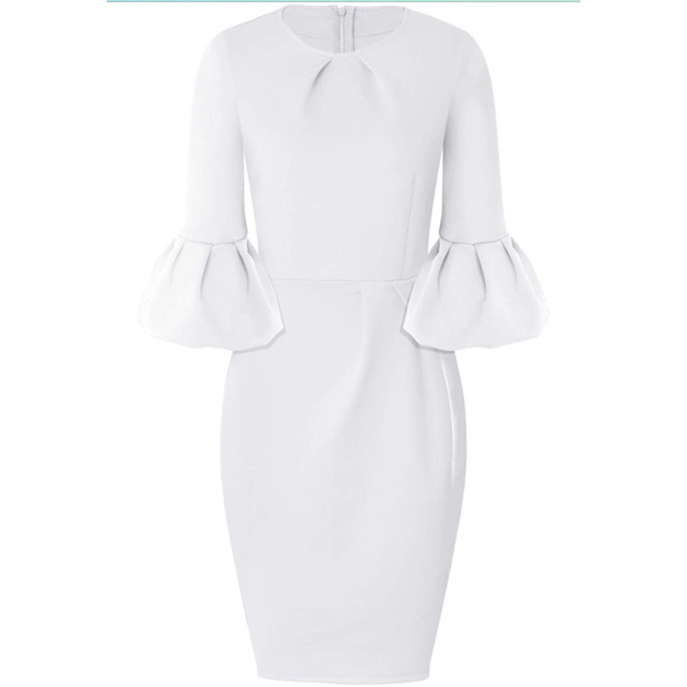 White pencil dress, size M.